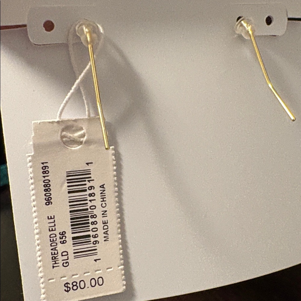 NWT [Kendra Scott] Elle Threaded Gold Drop Dangle Earrings in Hot Pink Mix - Picture 8 of 8